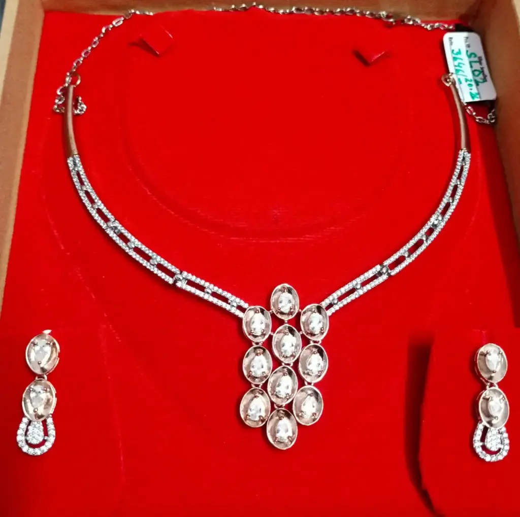 SL02 Rose gold colour Necklace set 