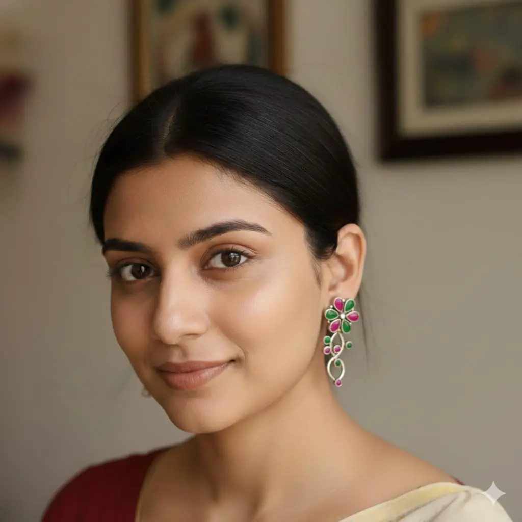 White Chandelier Earrings SK05