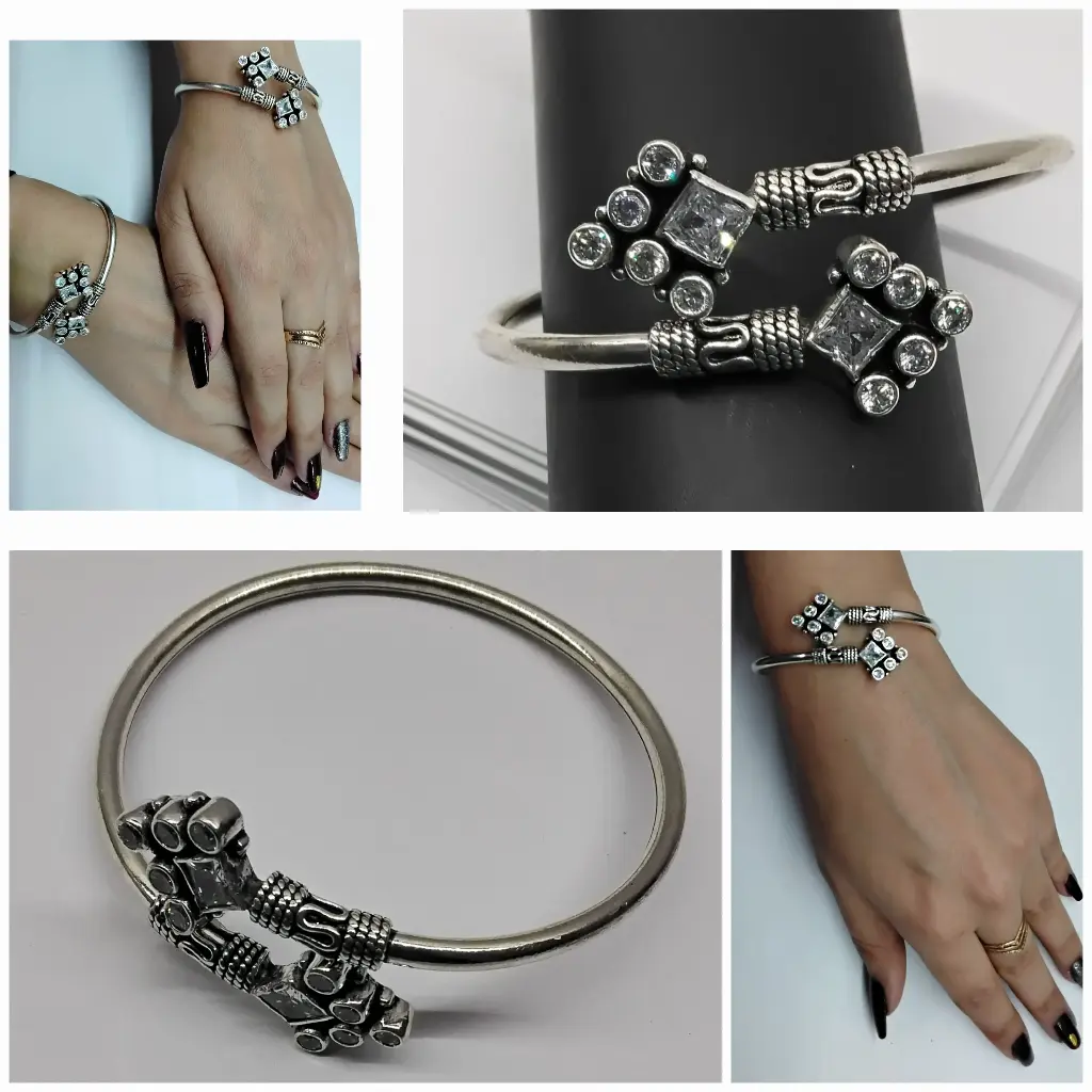 Cubic zirconia white bracelet kada single SD05