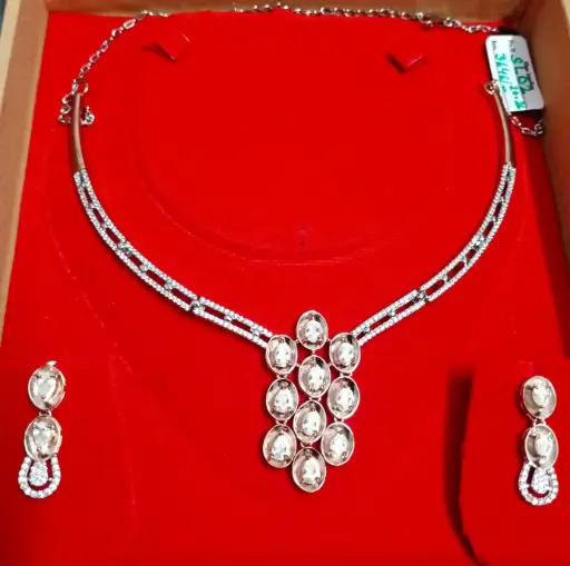 SL02 Rose gold colour Necklace set 