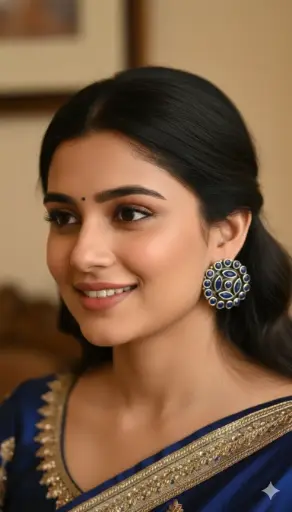 Stud blue earrings Sk11