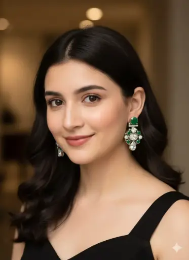 Green Chandelier Earrings Sk08