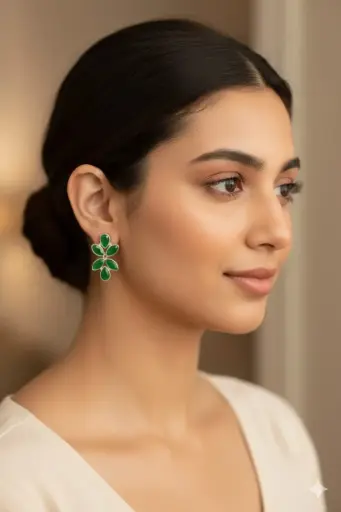 Green Earrings  SK01